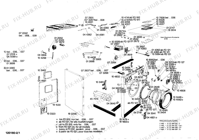 Схема №1 0722044060 V4300 с изображением Ручка выбора программ для стиральной машины Bosch 00048211