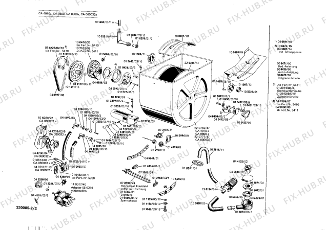 Взрыв-схема стиральной машины Constructa CA0800A - Схема узла 02