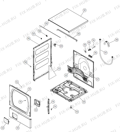 Схема №3 FTL 34 SF   -White (900003140, WM25.3) с изображением Обшивка для стиральной машины Gorenje 266803