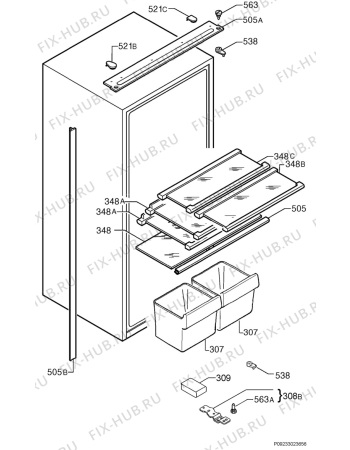 Взрыв-схема холодильника Aeg Electrolux SK71003-7I - Схема узла Housing 001