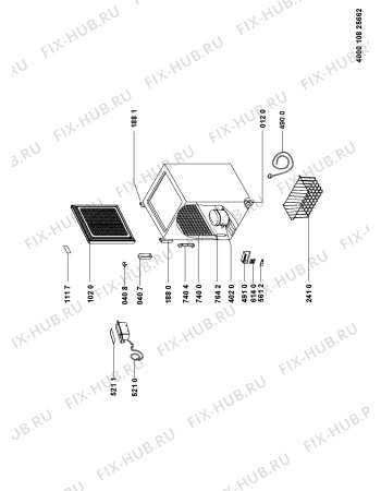 Схема №1 OS B 100 (RU) с изображением Дверца для холодильной камеры Whirlpool 481010799748