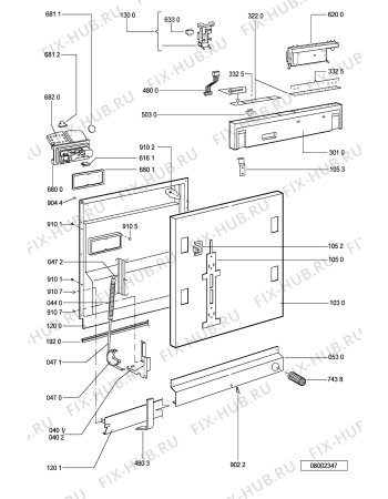 Схема №2 GSX 7986 с изображением Блок управления для посудомоечной машины Whirlpool 481221478724