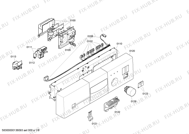 Схема №2 3VN551ID с изображением Передняя панель для посудомоечной машины Bosch 00665384