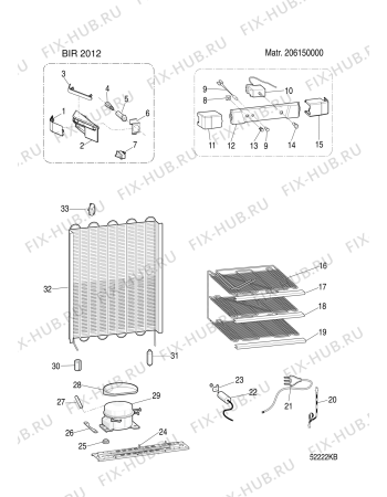 Взрыв-схема холодильника Hotpoint HLF3114UK (F086881) - Схема узла