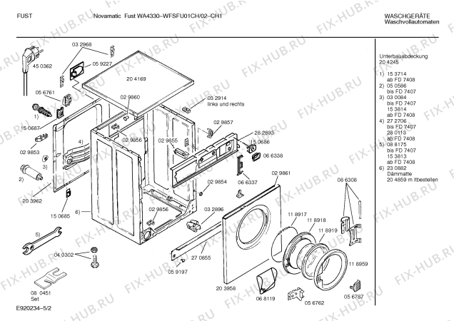 Схема №5 WFSFU01CH Novamatic FUST WA4330 с изображением Регулятор уровня воды для стиральной машины Bosch 00069612
