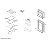 Схема №1 KDV28V00GB Classixx с изображением Дверь морозильной камеры для холодильника Bosch 00476833