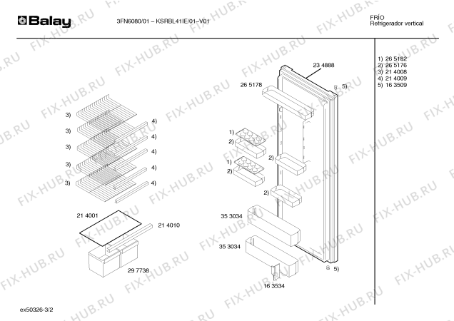 Схема №3 5FN180E с изображением Переключатель для холодильника Bosch 00170015