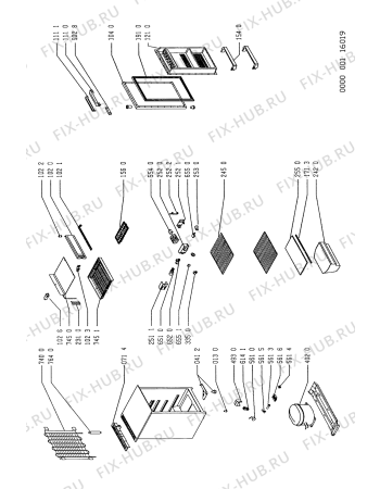 Схема №1 ARL 103/G/NE с изображением Рукоятка для холодильника Whirlpool 481946049997