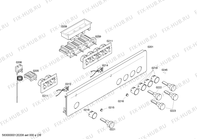 Схема №4 CH12850 с изображением Переключатель для плиты (духовки) Bosch 00644968