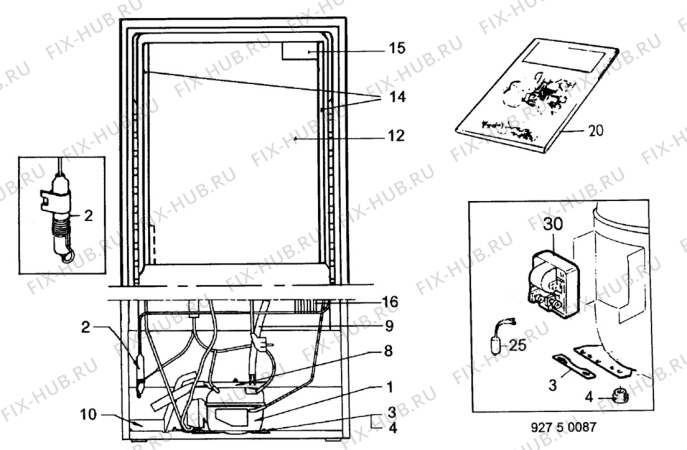 Взрыв-схема холодильника Electrolux ER3219C - Схема узла Functional parts