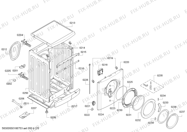 Схема №2 WAE24490GB Maxx 7 VarioPerfect с изображением Инструкция по установке и эксплуатации для стиральной машины Bosch 00723695