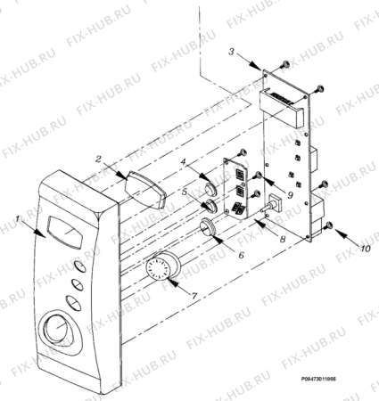 Взрыв-схема микроволновой печи Electrolux EMS1740S - Схема узла Section 5