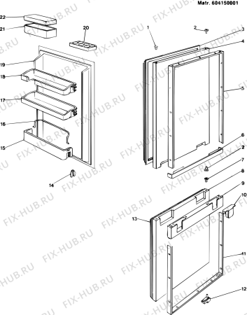 Схема №2 RFP340SE (F002992) с изображением Дверца для холодильника Indesit C00029144