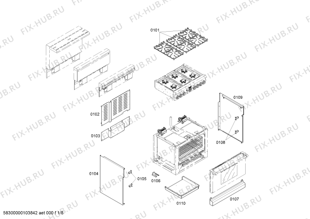 Схема №4 PG484GGBS с изображением Дюза для плиты (духовки) Bosch 00424419