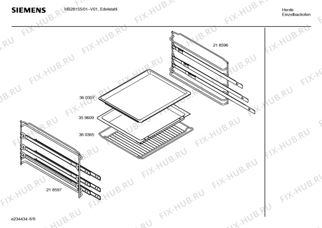 Схема №5 HB28155 с изображением Инструкция по эксплуатации для духового шкафа Siemens 00583715