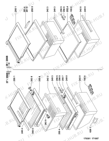 Взрыв-схема холодильника Whirlpool KRSC9005A (F090439) - Схема узла