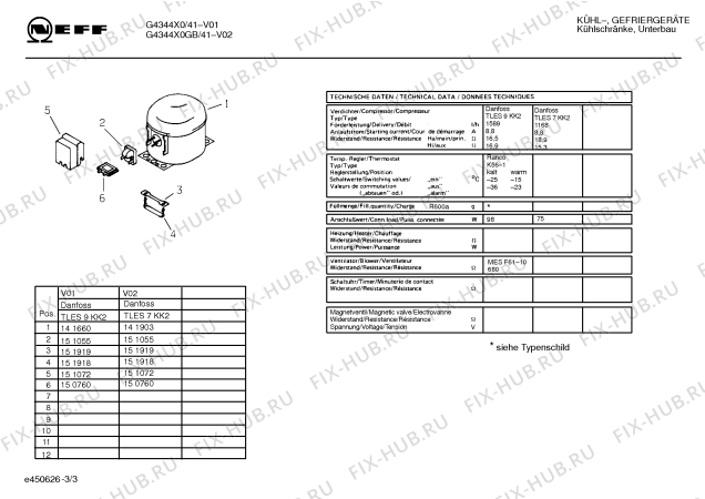 Схема №1 G4344X0 GU12C с изображением Емкость для заморозки для холодильника Bosch 00359026