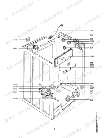 Схема №2 LAV74640 с изображением Запчасть для стиральной машины Aeg 1100055191