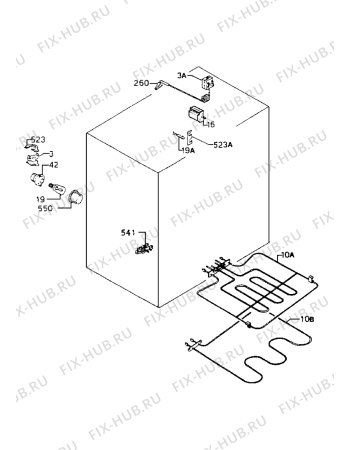 Взрыв-схема плиты (духовки) Acec AB255W - Схема узла Electrical equipment