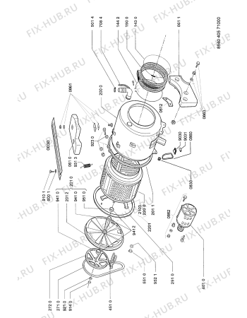 Схема №2 AWL 405 с изображением Переключатель (таймер) для стиральной машины Whirlpool 481928218796