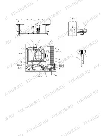 Взрыв-схема холодильника Carrier PREMOR1085G (DIXELL) - Схема узла Cooling system 017