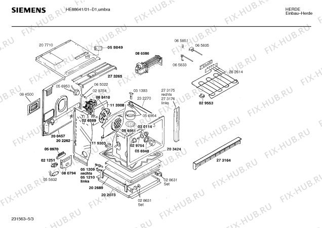 Схема №4 HE88661 с изображением Краткая инструкция для электропечи Siemens 00515799