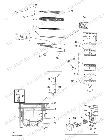 Взрыв-схема холодильника Electrolux SG245N10 - Схема узла C10 Cold, users manual