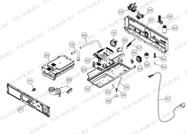 Взрыв-схема стиральной машины Gorenje TMC 1200S SE   -Grey (336261, WMC55SE) - Схема узла 05