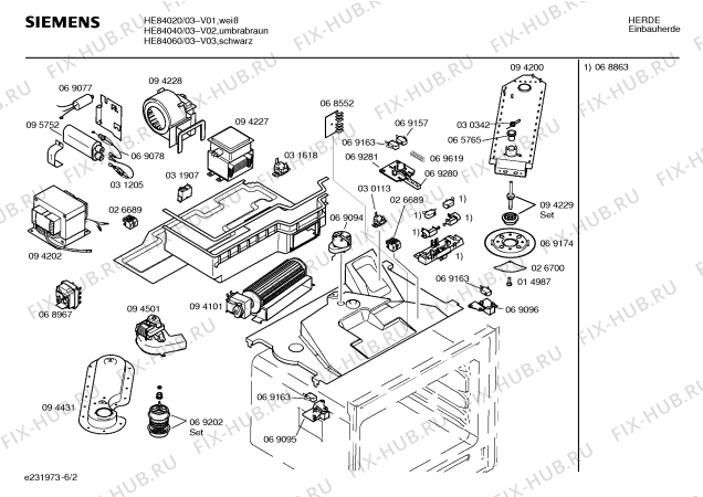 Схема №5 HE84020 с изображением Панель для плиты (духовки) Siemens 00285233