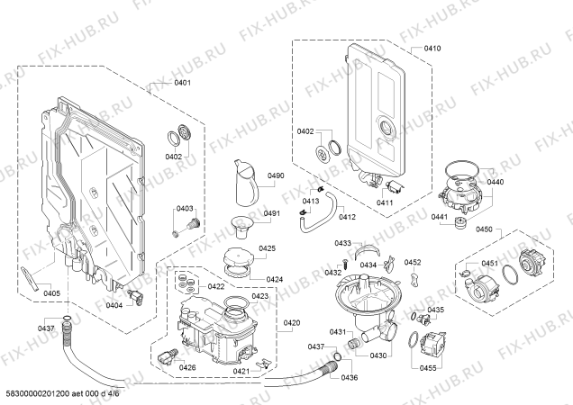 Схема №5 S413G60S0D, Excellent с изображением Силовой модуль запрограммированный для посудомойки Bosch 12015128