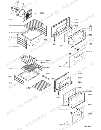 Схема №1 G2P 70F/01 WH с изображением Ручка двери для электропечи Whirlpool 481249858215