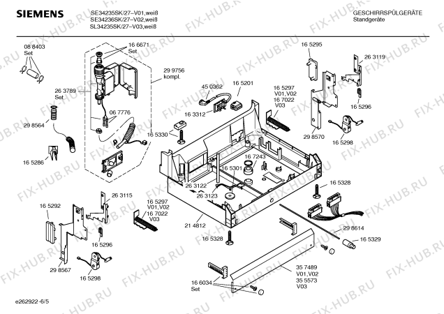 Схема №2 SL34235SK с изображением Передняя панель для посудомойки Siemens 00363444