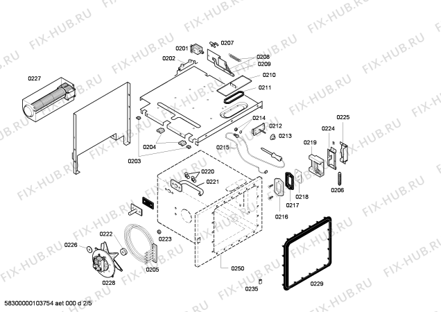 Схема №2 ED221620 с изображением Планка для электропечи Bosch 00357293