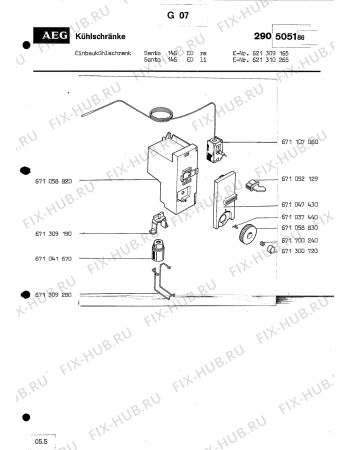 Взрыв-схема холодильника Aeg SANTO 146 ED - Схема узла Section3