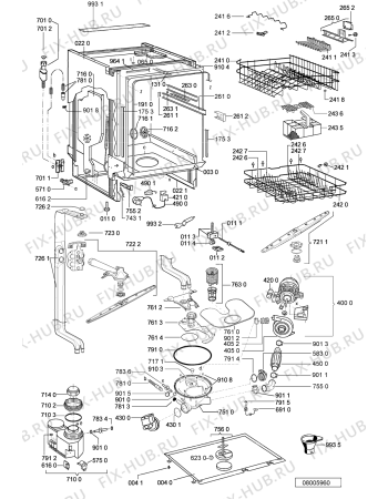 Схема №1 ADG 6370 IX с изображением Обшивка для посудомойки Whirlpool 481245373528