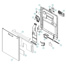 Схема №1 D5904 SOF EU   -Stainless (200026, DW90.C) с изображением Дверь для электропосудомоечной машины Gorenje 166803