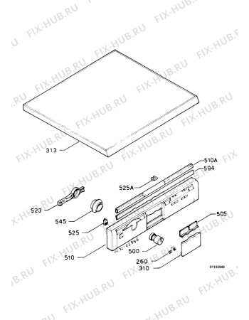 Взрыв-схема посудомоечной машины Zanussi ZW900E - Схема узла Command panel 037