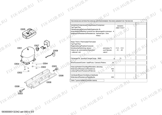 Схема №2 KGV36V03 с изображением Конденсатор для холодильника Bosch 00614444