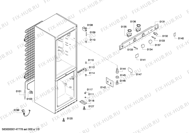 Схема №2 KGS36Y25 с изображением Панель управления для холодильника Bosch 00665507
