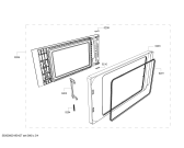 Схема №3 BFL634GW1 с изображением Дверь для электропечи Bosch 00772423