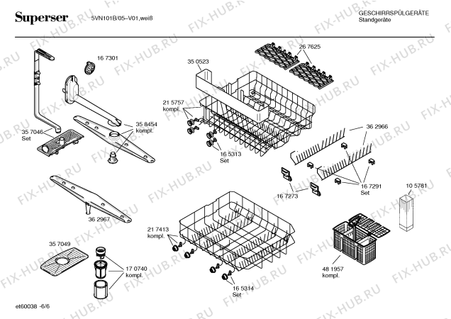Схема №2 5VN101B с изображением Инструкция по эксплуатации для электропосудомоечной машины Bosch 00580512