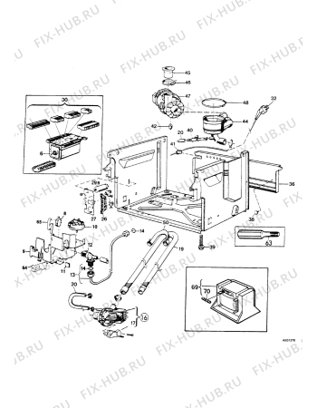 Взрыв-схема посудомоечной машины Electrolux ESF691 - Схема узла Front part