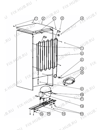 Взрыв-схема холодильника Indesit ST16710 (F065904) - Схема узла