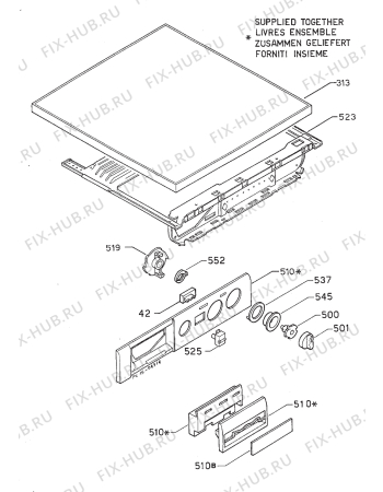 Взрыв-схема стиральной машины Zanussi FL401C - Схема узла Command panel 037