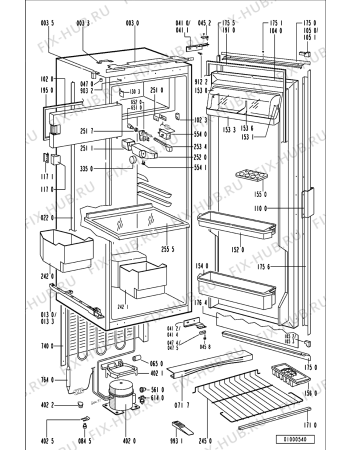 Схема №1 ARG 973/G с изображением Дверца для холодильника Whirlpool 481241878928