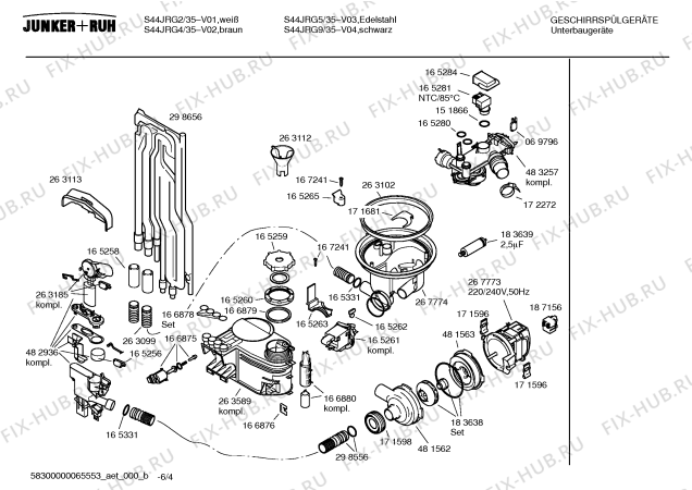 Схема №2 S44JRG9 с изображением Инструкция по эксплуатации для посудомойки Bosch 00584360