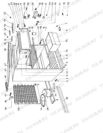 Взрыв-схема холодильника Frigidaire RS1631C - Схема узла Housing 001