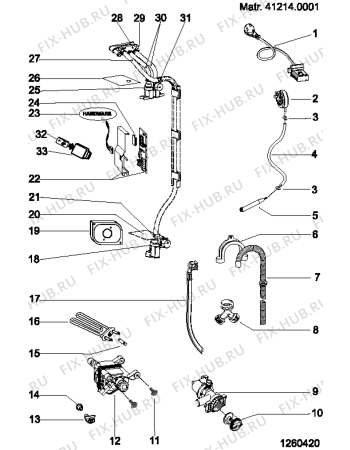 Взрыв-схема стиральной машины Hotpoint WT400UK (F034241) - Схема узла