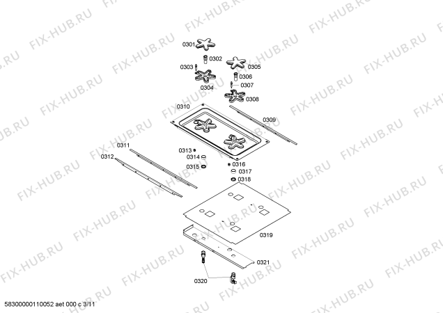 Схема №6 PG486GEBLP с изображением Труба для духового шкафа Bosch 00498904