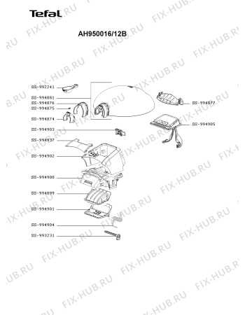 Схема №1 AH950027/12B с изображением Крышечка для электротостера Tefal SS-994881